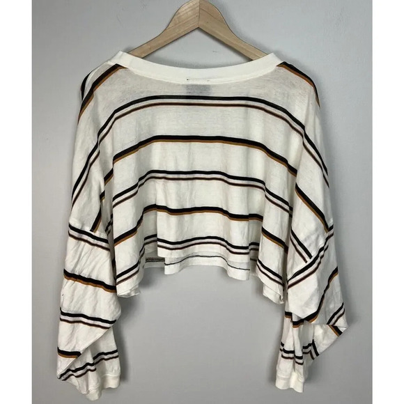 Out From Under Ella Long Sleeve Tee In Neutral Multi Cotton Size Small Women’s - Picture 3 of 6